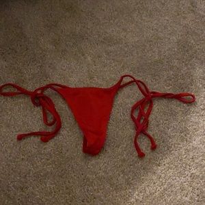 Doll swim wear red thong bottoms